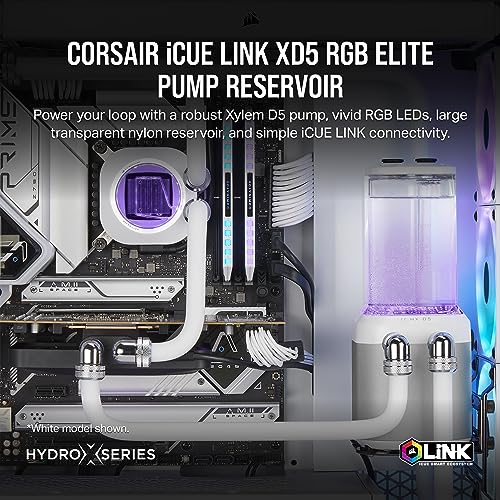 Corsair iCUE LINK XD5 RGB ELITE Pump-Reservoir Unit, D5 PWM Pump, 22 Addressable RGB LEDs, 440ml Transparent Reservoir - Image 2