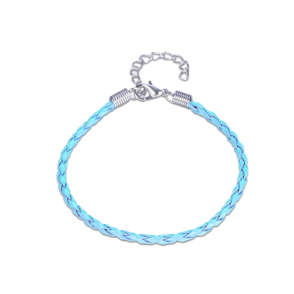 TOVINANNA Elastic Cord for Bracelets Set 50pcs 3mm Pu Leather Macrame Cord Bracelet Making DIY Jewelry Making