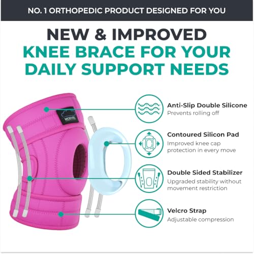 Image of Modvel ELITE Knee Brace for Men & Women - Patella Gel Pads & Side Stabilizers for ACL, Meniscus Tear, Arthritis & Injury Recovery - Maximum Support for Running, Sports & Joint Pain Relief
