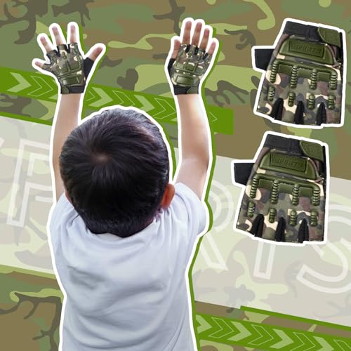 Image of Boao 3 Pairs Kids Half Finger Bike Gloves