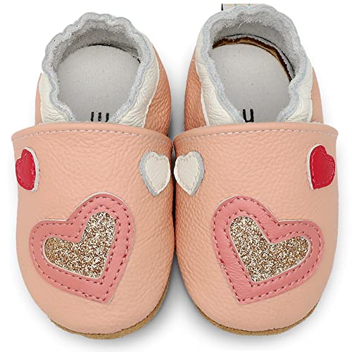Kfnire Chaussons Cuir Souple Bébé Filles Garçons 12-18 Mois, Chaussures Premiers Pas avec Semelle Antidérapante en Daim Motifs D'animaux Chaussons Enfants Pantoufles Pré-Marcheurs