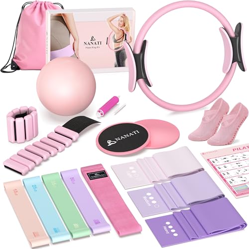 Pilates Kit 19PCS,Pilates Essentials Kit for Women,Pilates Equipment with 14.5"