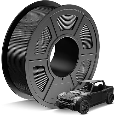 JAYO PETG Filament 1.75mm Black 1.1KG, PETG 3D Printer Filament, Durable Strength, Accuracy +/- 0.02mm, 1.1KG Spool (2.4 LBS) Fits for Most FDM 3D Printers