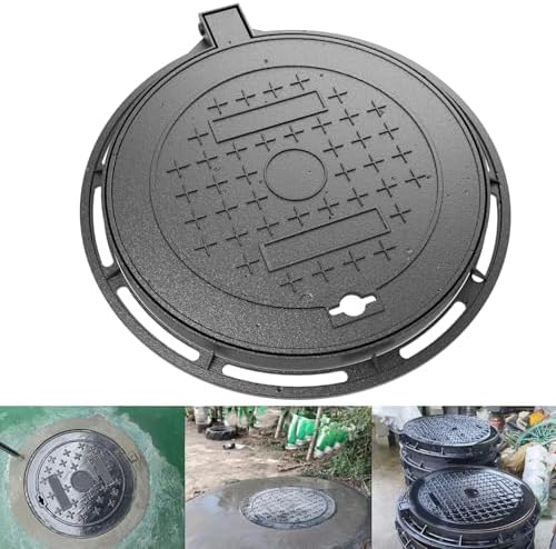 Cast Iron Manhole Cover and Frame, 20" Heavy Duty B125 Septic Tan...