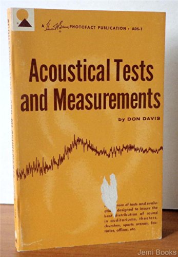 Acoustical Tests and Measurements B00E7I6DDO Book Cover