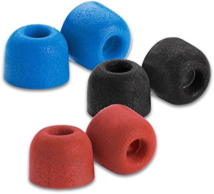 Comply Foam Premium Earphone Tips - Isolation T-200 (Multi-Color, 3-Pairs, Large)