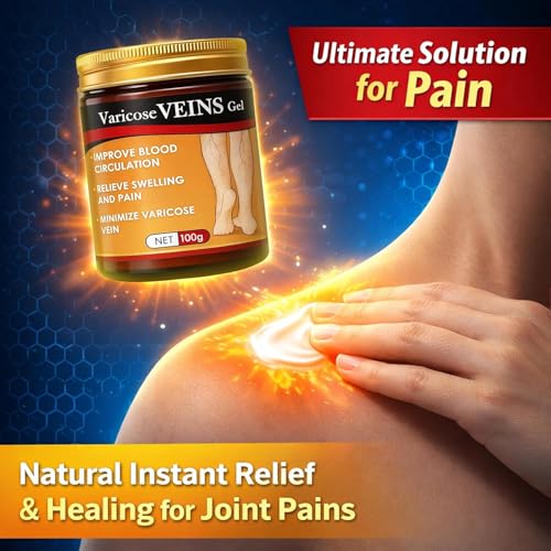 Image of Varicose Veins Relief Gel 100g | Natural Herbal Formula | Helps Improve Blood Circulation, Reduce Swelling & Relieve Leg Pain | For Varicose Veins, Legs, Ankles & Feet (Pack Of 2)