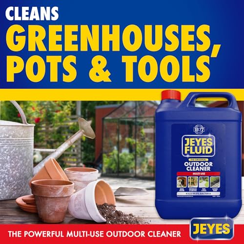 Jeyes Fluid Outdoor Cleaner (5 Litre). Multi Use Disinfectant Liquid - Kills 99.9% Bacteria, Patio Cleaner Fluid for Greenhouses, Paths, Pet Housing - Tackles Dirt, Rust & Limescale - Protects Family - Image 4