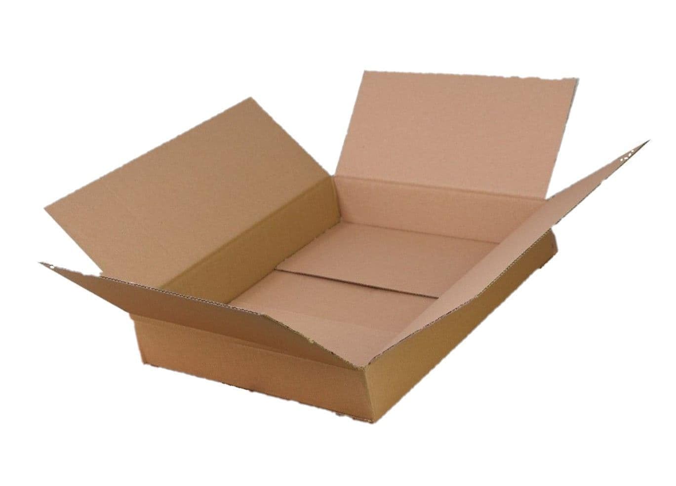 UKPSOLTD 10 x Shallow Cardboard Packing Boxes - 449 x 349 x 79mm RM Postal Service OLD Maximum Small Parcel PIP External Size - Corrugated Packaging Shipping Cartons