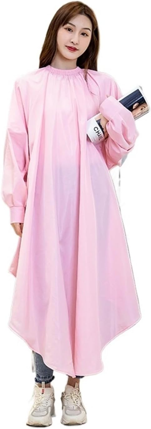 Barber Cape 2pcs Long Sleeve Hair Cape Hook Loop Cuff Haircut Customer Cloth Salon Cutting Cloak Apron Gown
