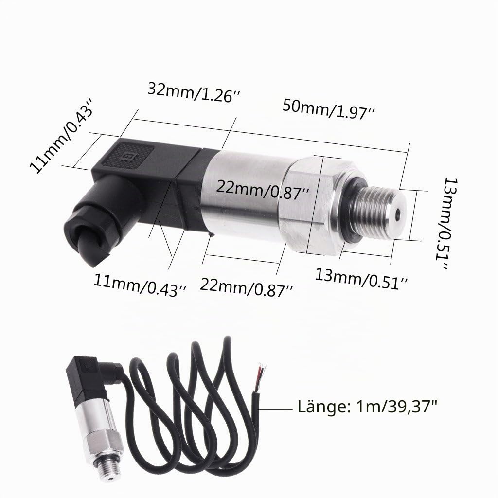 0-10bar 9-32VDC G1/4 4-20mA 0,5% Drucksender Druckwandler Sensor Drucksensor