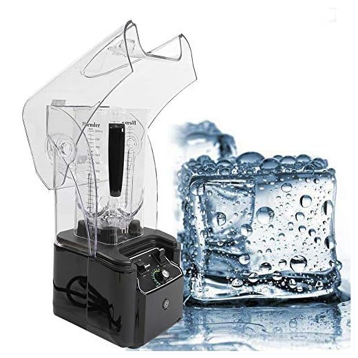 YUINDY Soundproof Cover Blender With Shield Quiet Sound Enclosure 2200W Commercial Smoothie Maker Countertop Blender Fruit Food Mixer Soy milk Juicer Processor
