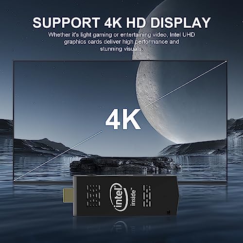 Aladawn Pc Stick Intel Atom Z8350 4Gb 64Gb With Windows 10 Pro,Mini Computer Stick Support Auto Power On,4K Hd,Dual Band Wifi 2.4/5G,Intel Pc Stick On Business Office Industrial Iot Media Home #TOP1