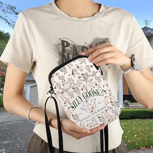 Silly Goose Merch Silly Goose Inspire Crossbody Bag Cartoon Goose Animal Shoulder Bag Goose Lover Gift Kawaii Goose Gift4