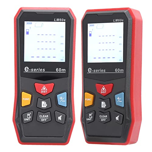 Socobeta Medidor de Distancia Láser Infrarrojo Digital LM60e Herramienta de Medición de Telémetro de 60m para Diseño de Construcción en Interiores y Exteriores