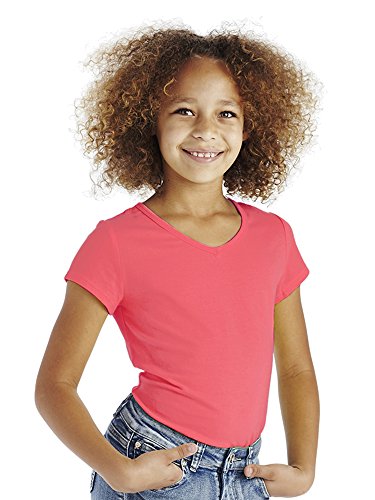 Girls Solid V-Neck Tee