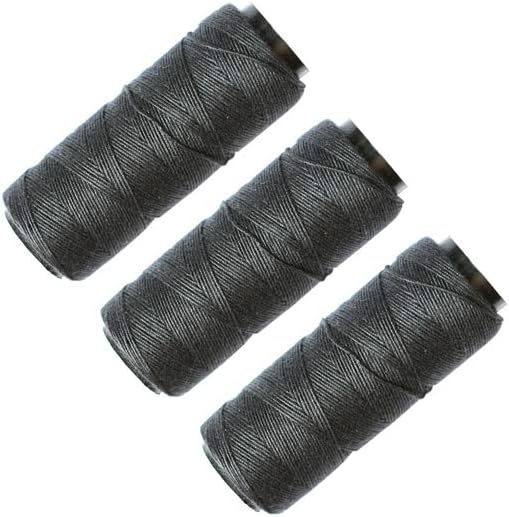 3 Rolls Sewing Thread for Hair Weave Bundles, Hair Extensions, Sewing Hair Weft, Making Wig DIY Weaving Thread (Black)