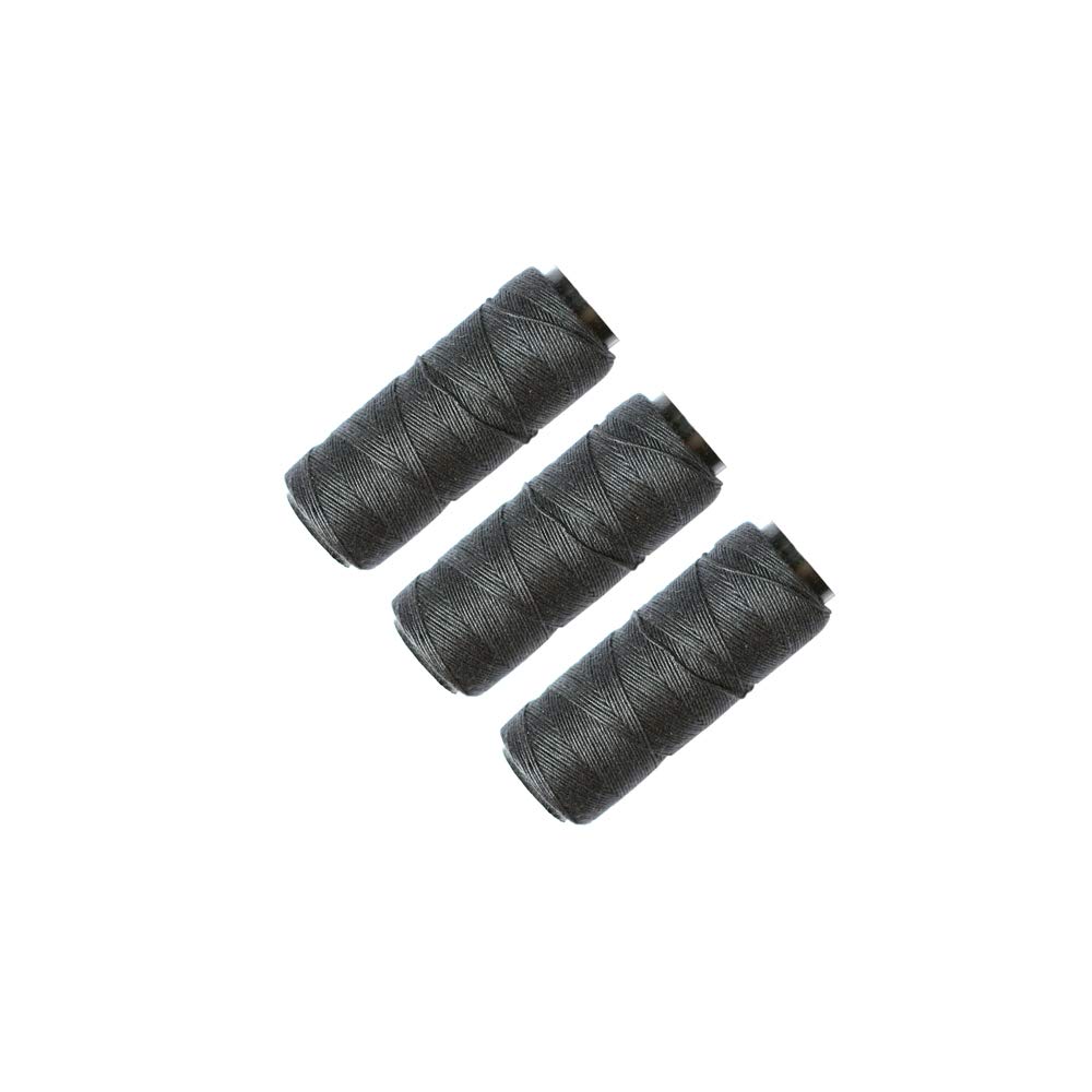 3 Rolls Sewing Threads Weaving Threads Using for Hand Sewing Hair Weft Hair Extensions Wig DIY (Black)