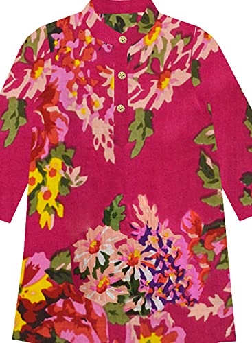 Image of A.T.U.N. (ALL THINGS UBER NICE) Boys Full Sleeve Cotton Floral Printed Kurta and Pyjama Set | Ethnic Clothing Set for Festival and Special Occasion | 2 Piece Set for Boys