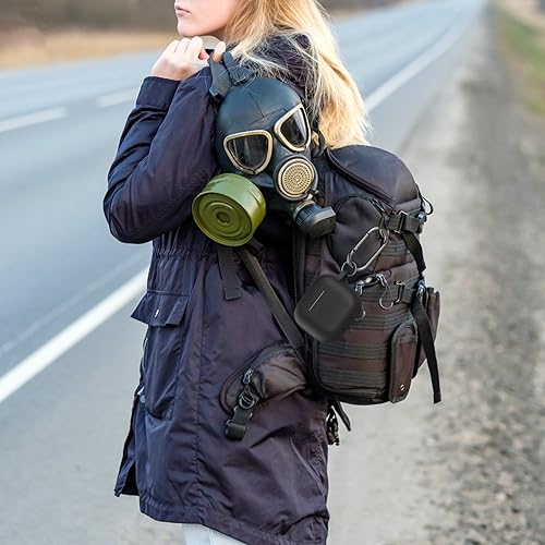 KOKOKA Case Cover Compatible with Airpods 3 with Cleaner kit, Premium Soft Silicone Skin Case Cover Shock Absorbing Protective Case for Airpods 3rd Generation with Carabiner, Black - Image 7