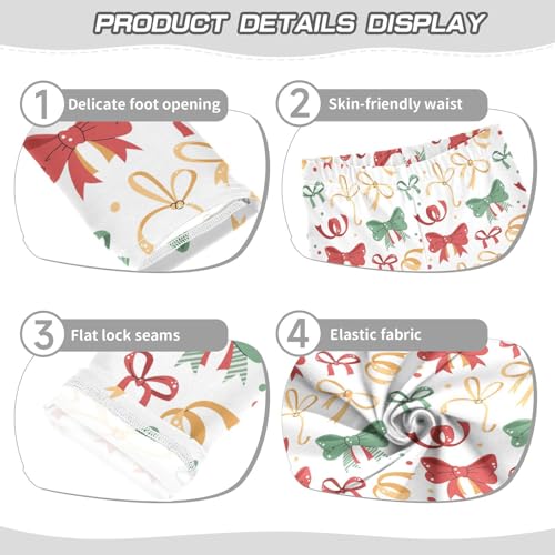 Features Colorful Bows Ribbons Girls Leggings,Workout Leggings for Girls Toddler Athletic Leggings Size for 3-10T3