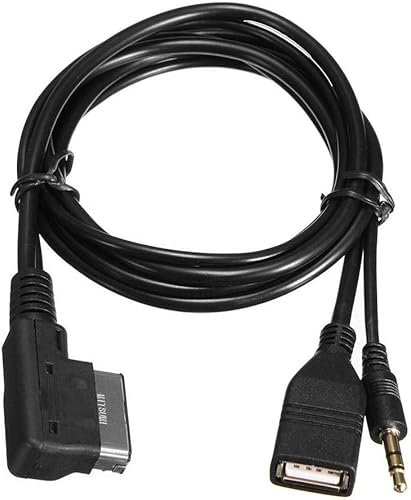 Miniatura 4 de Aramox Cable AUX, MDI MDI AMI MMI Interfaz USB+Cable AUX para A6L A8L A4L