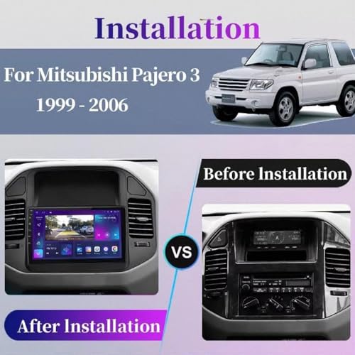 Radio coche Pajero V70 V60 con GPS y Android Auto sin cable 2