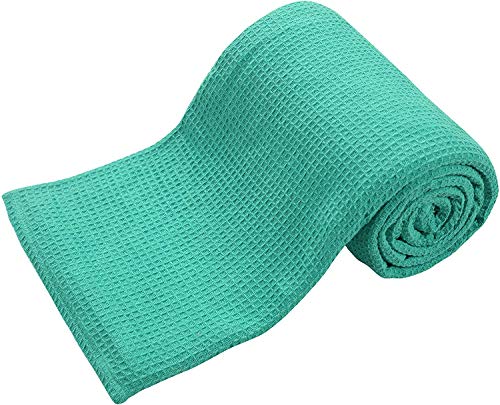 Bed Bath & Home BBH 100% Cotton Blankets Twin Size, Green Color