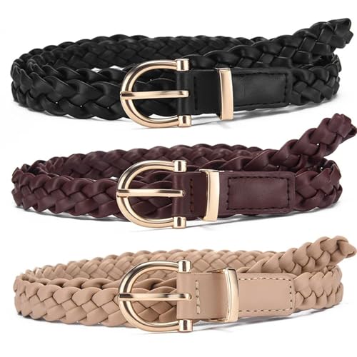 Fashion PU Knit Gothic Retro Women's Belt Trendy Versatile Jeans Accessories Girdle Simple Design Silver Pin Buckle Waistband3