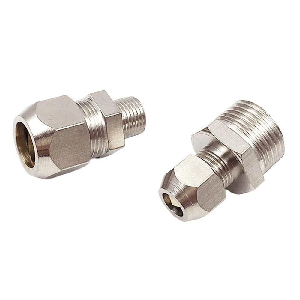 1 szt. mosiężne złączki pneumatyczne złącze hydrauliczne - złączka zaciskowa do rur 4-16 mm (12 mm x 1/4 cala)