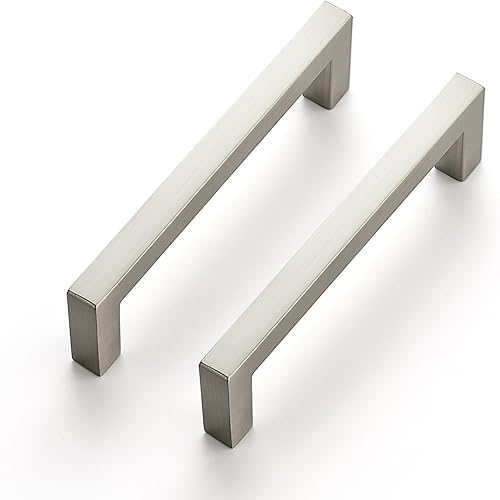 Miniatura 10 de Ravinte Paquete de 10 manijas de cajón de barra cuadradas y delgadas de 6-14 pulgadas de centro a centro, manijas de gabinete de cocina, tiradores