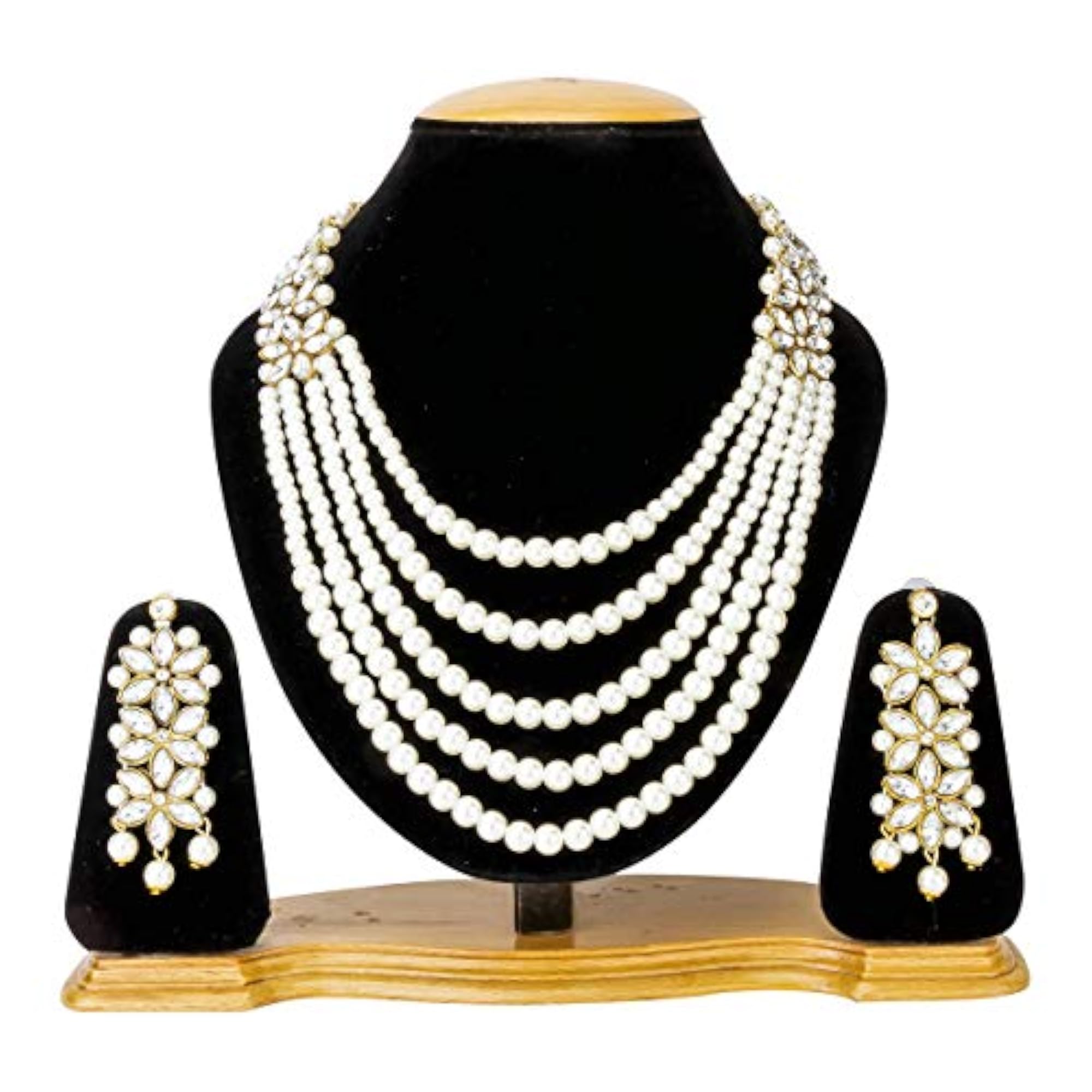 Kundan & Pearl Plated Jewelry Set (CT-NCKK-44116)