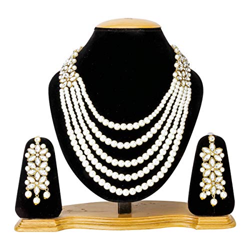 Kundan & Pearl Plated Jewelry Set (CT-NCKK-44116)