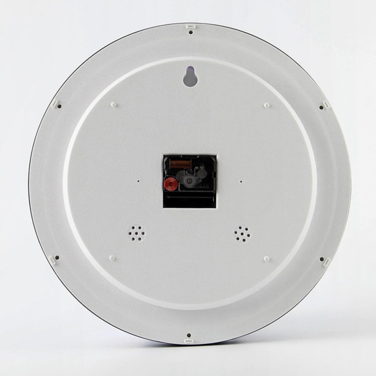 DECHOUS Reloj de Pared Moderno Termómetro y Higrómetro Diseño Retro Elegante Números Grandes y Movimiento de Cuarzo Silencioso para Salón Dormitorio y Oficina Marco Negro y Agujas
