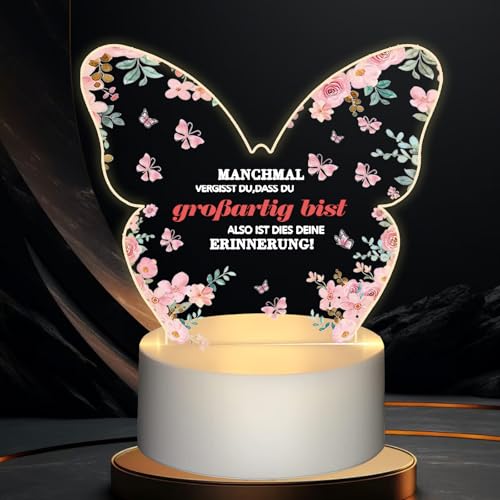 owlfun Geschenke für Frauen Freundin，LED Nachtlicht Geburtstagsgeschenk für Frauen，Inspirierende Geschenk Freundin Geburtstag für Mama Oma Schwester Tochter