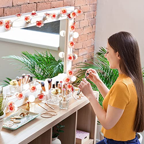 4 Pcs Flower String Lights 13 Ft 40 Leds Cherry Blossom String Light Pink Fairy Light With Remote Control Timer Japanese Battery Operated Decorative Lights For Bedroom Outdoor Wedding Valentine Decor #TOP6