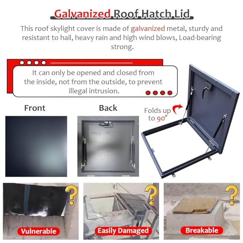 Trappe de toit en acier galvanisé durable et résistante aux intempéries - 8