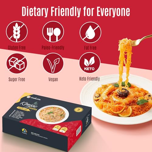 Image of Hethstia Konjac Noodle - Ready-to-Eat Shirataki Angel Hair, Low Carb, Low Calorie, Keto, Vegan, Gluten-Free Asian Ramen, Sugar-Free, Plant-Based, Healthy Instant Meal & Holiday Gift