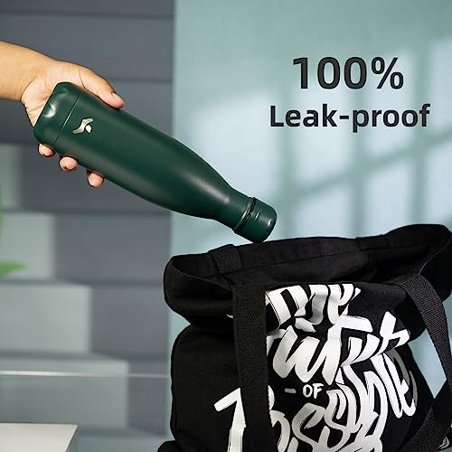 Image of Konokyo Insulated Water Bottles,17 oz Double Wall Stainless Steel Vacumm Metal Flask for Sports Travel,Army Green