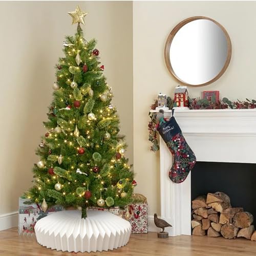 Cache de base pour sapin de Noël rigide et collier pliable de haute finition - 4