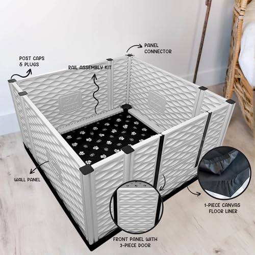 Image of EZwhelp EZclassic Dog Whelping Box - Washable Pee Pad, Large 48 inchx48 inchx28 inch