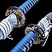 Kamaiwo-1045/1060 Handmade Hand Forged Authentic，Japanese Katana are a Unique Gift for Men - Full Tang High Carbon Steel Makes a Memorable for Martial Arts Collectors,Blue