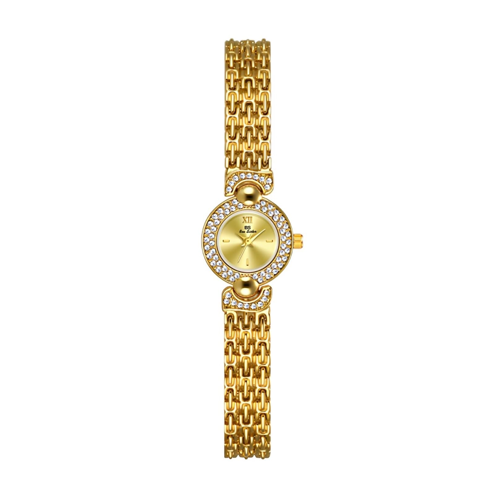 Orologio abbagliante da donna Small Petite Diamond orologio | Orologio da polso con cinturino impermeabile con quadrante rotondo semplice for donna