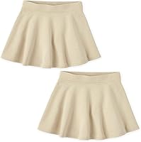 The Children's Place Girls' Active French Terry Skirt 2-Pack - Soft, Comfortable Skorts with Attached Shorts