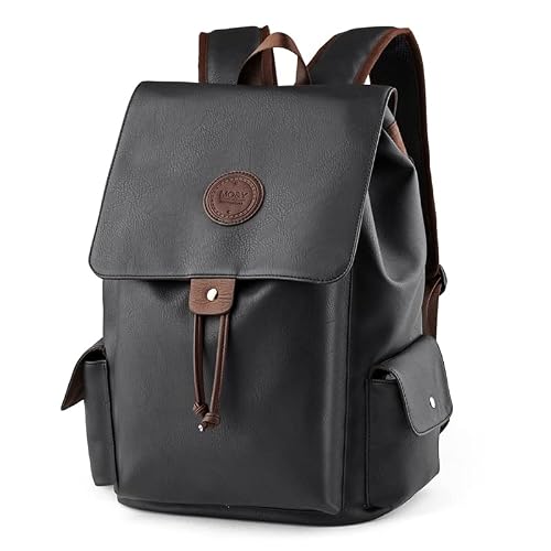 MATE ELAN Leather Backpack Vintage Laptop Bookbag Men,