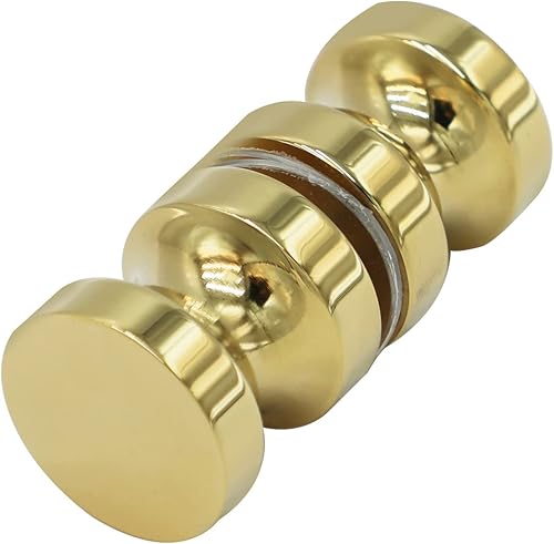 Miniatura 8 de CKB Pomo redondo de una sola cara para puerta de vidrio de ducha de baño, acero pulido con manija de puerta de acero inoxidable 304 sólido para