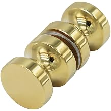 CKB Shower Door Handle, 5/16-1/2 in Glass, Double-Sided with Bright Gold