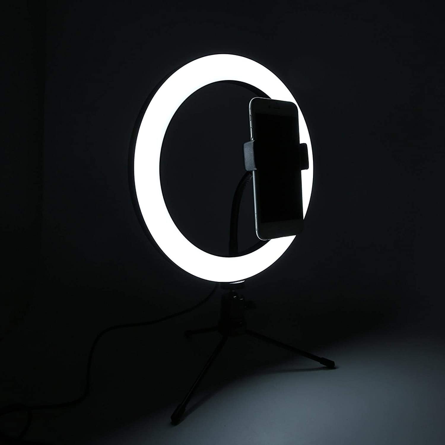 Luce di riempimento Kit di illuminazione video Luce di riempimento ad anello con treppiede e supporto per telefono, Luce ad anello per selfie per luce di riempimento per registrazione Vlog di video
