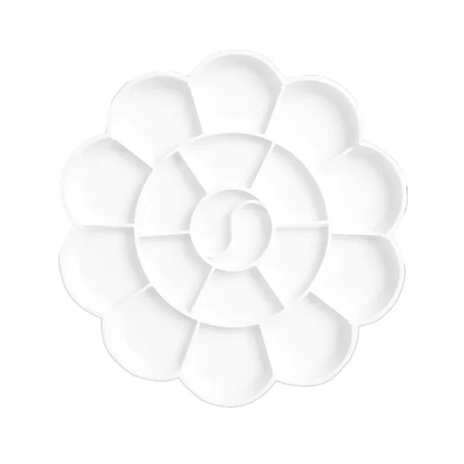 6pcs 18 Wells Plastic Paint Tray Pallet Reusable Flower Palette For Artists Acrylic Watercolor Oil For Painting And Oil