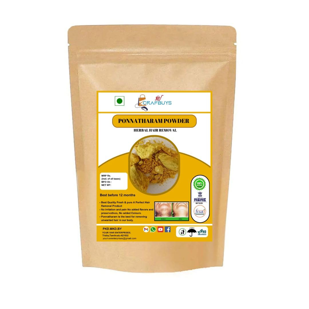 Crafbuys ponnatharam Hartal Warki Hartal Varki Hartal Pili for Herbal Hair Removal 100 gm (B0D11MJ9QK) Amazon Price History, Amazon Price Tracker